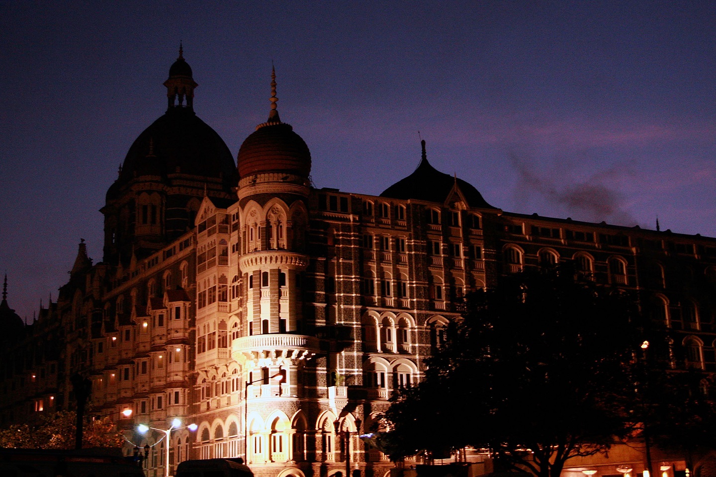 A photograph of the Taj Mahal Palace and Tower Hotel.