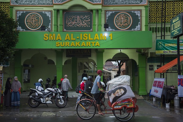 The Al-Islam 1 school which was attended by the man who allegedly facilitated the recent Jakarta terror attack