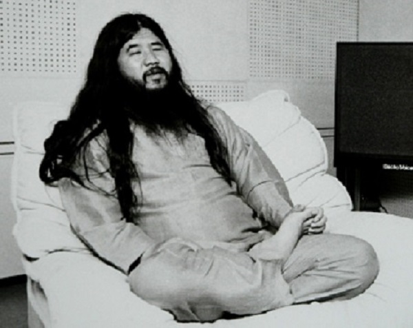 Former cult leader Shoko Asahara, accused of masterminding the 1995 Sarin gas attack on Tokyo's subway in which 12 people died and a further 5,000 were poisoned, is seen in this undated photo. A Tokyo court is expected to render its verdict on the subway attack and other crimes February 27, 2004 after a marathon 8-year-long trial.