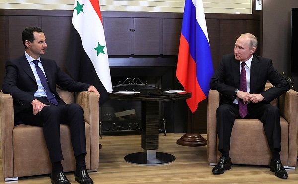 Vladimir Putin with President of Syria Bashar al-Assad, May 17, 2018, Sochi.