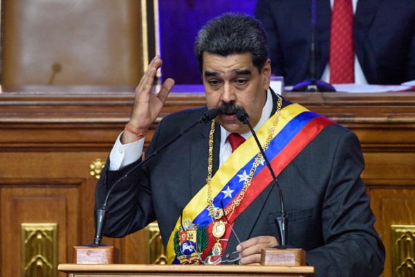 President of Venezuela Nicolas Maduro delivers his annual address to the nation at the National Constituent Assembly on January 14, 2020 in Caracas, Venezuela.