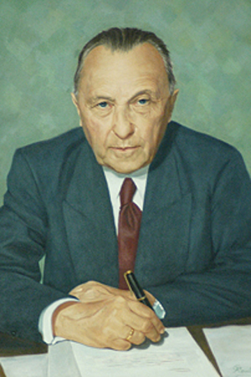 Konrad Adenaue Painted Portrait