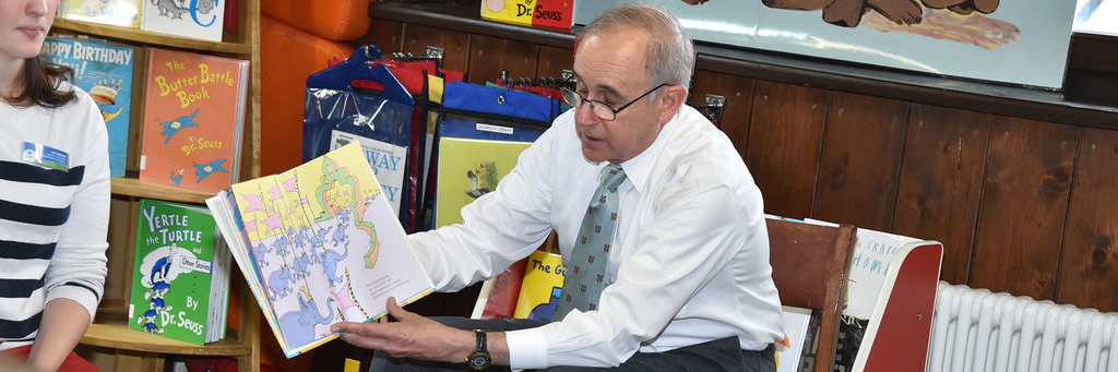 Marshall Center Director Keith Dayton Encourages Military Families at "Read Across America" Event
