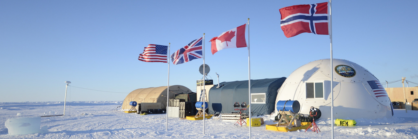 A photograph of Ice Camp Sargo, located in the Arctic Circle.