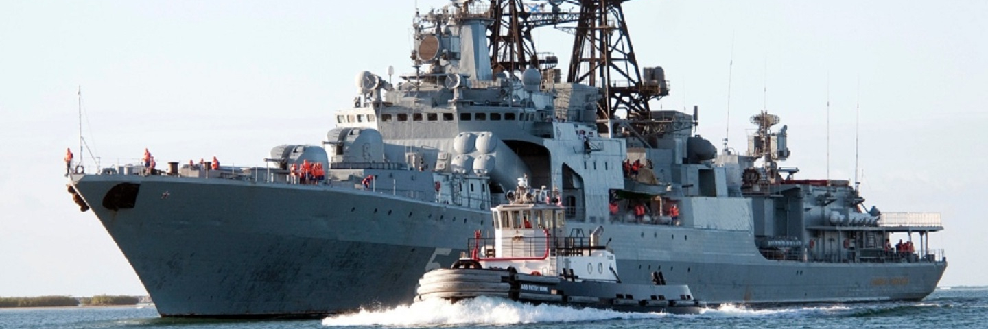 A photo of the Russian Navy Udaloy-class destroyer RFS Admiral Panteleyev arrives at Joint Base Pearl Harbor-Hickam to participate in the Rim of the Pacific exercise in June 2012. A December 2015 report released by the U.S. Navy outlines Russia's naval capabilities.