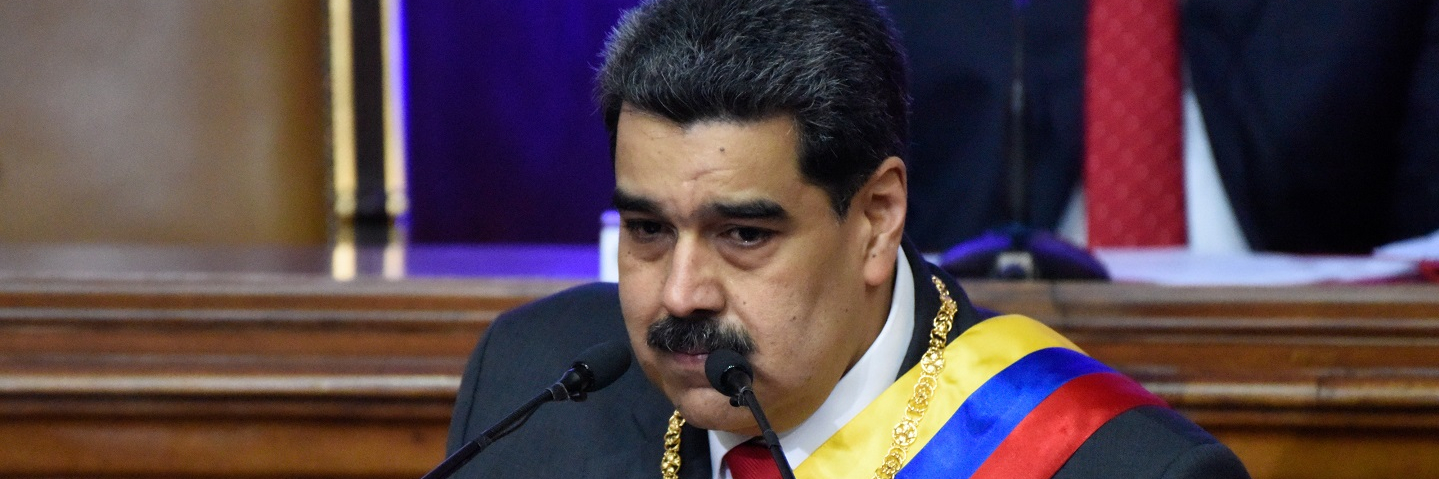 President of Venezuela Nicolas Maduro delivers his annual address to the nation at the National Constituent Assembly on January 14, 2020 in Caracas, Venezuela.