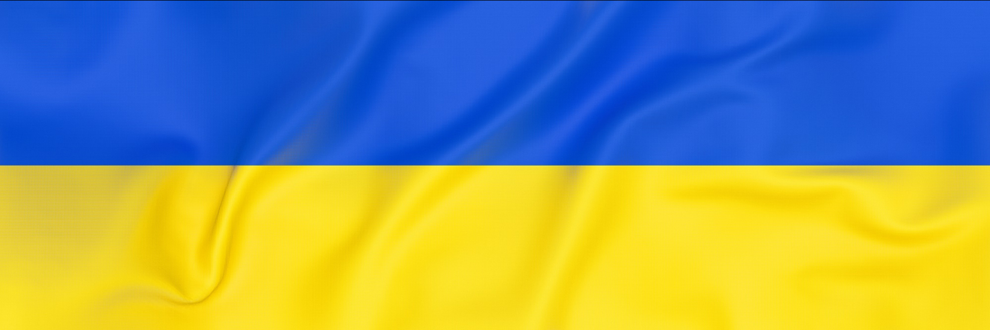 Lone photo of the Ukraine flag.