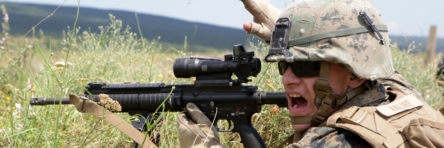 Bulgarian soldiers demonstrate roomclearing techniques in July 2014 as part of Platinum Lion 14-1, a multinational exercise in Novo Selo, Bulgaria, that also included troops from the U.S., Romania, Azerbaijan and the United Kingdom.