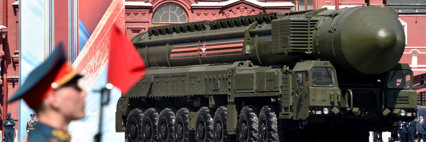 A Russian Yars RS-24 intercontinental ballistic missile system rolls at Red Square during the Victory Day military parade in Moscow on May 9, 2016. Russia marks the 71st anniversary of the Soviet Union's victory over Nazi Germany in World War II.