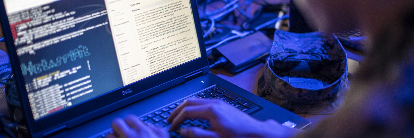 The Marines participated in a capture-the-flag competition among other DCO units within the Marine Corps. The event featured 15 challenges, to include using modern hacking techniques, bypassing security measures and utilizing offensive measures to efface threats to cyber security.