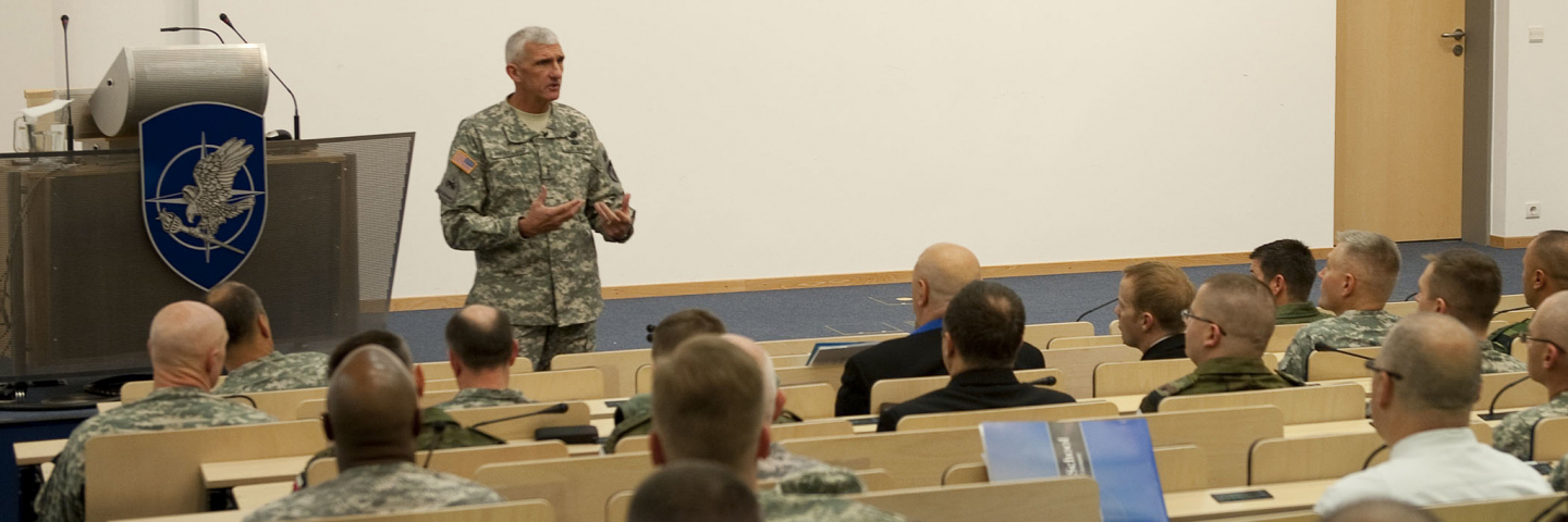 LTG Hertling addresses the Combined Training Conference attendees