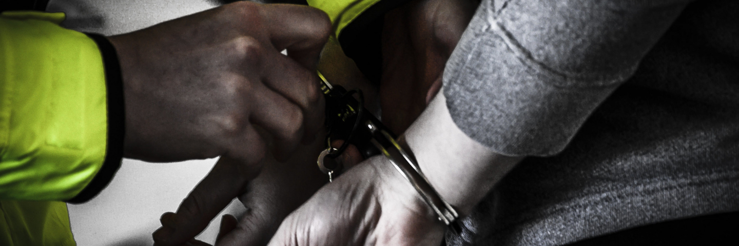 Handcuffs on woman