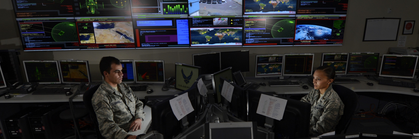 U.S. Airforce Cyber room.