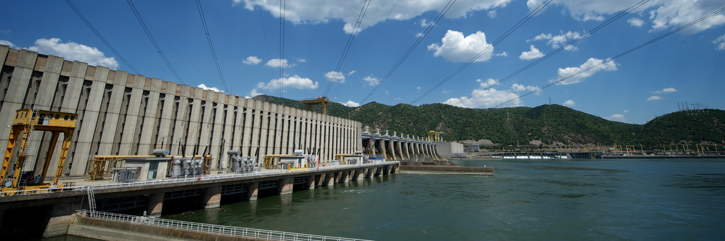 Picture shows the the Djerdap I Hydroelectric power station near Kladovo, 250 kilometres east of Belgrade on July 24, 2013. Djerdap I Hydroelectric Power Station is the largest dam on the Danube river and one of the largest hydro power plants in Europe. It is located on the Iron Gate gorge, between Romania and Serbia.