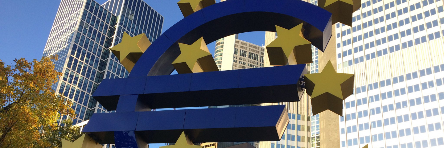Euro sign Frankfurt, Germany