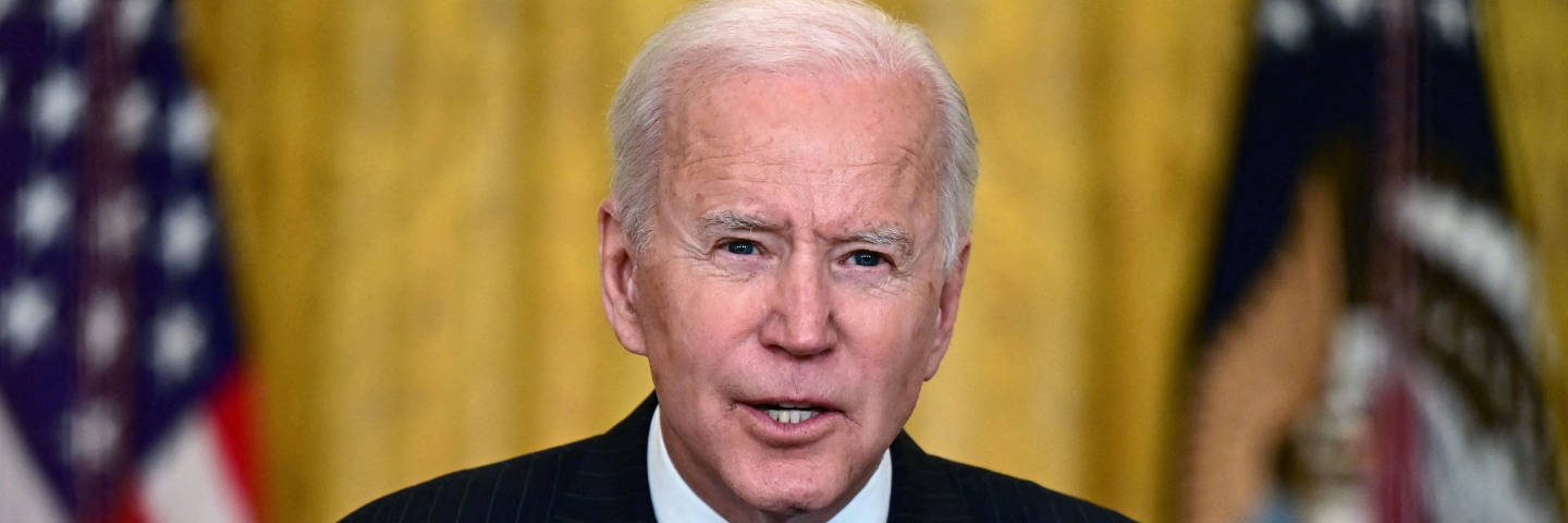 US President Joe Biden speaks on the national vaccination efforts in the East Room of the White House in Washington, DC on March 18, 2021.