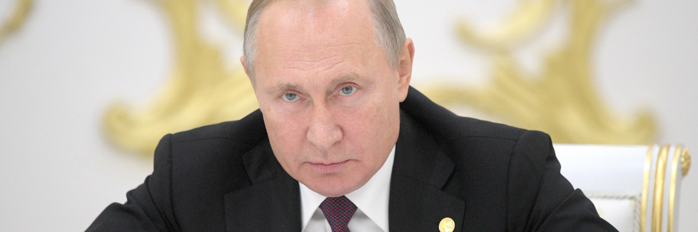 Russia's President Vladimir Putin attends a meeting of the Council of CIS Heads of State.