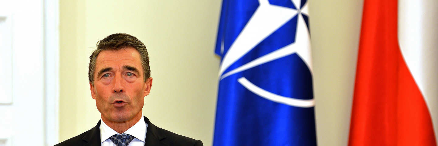 NATO Secretary General Anders Fogh Rasmussen addresses a press conference on June 6, 2013 at the presidential palace in Warsaw.