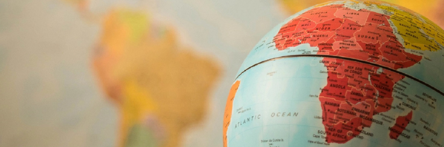 globe with Africa in focus