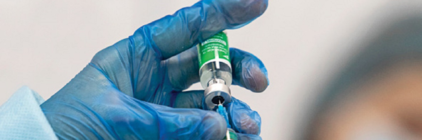 AstraZeneca COVID-19 vaccine in Kyiv, Ukraine.