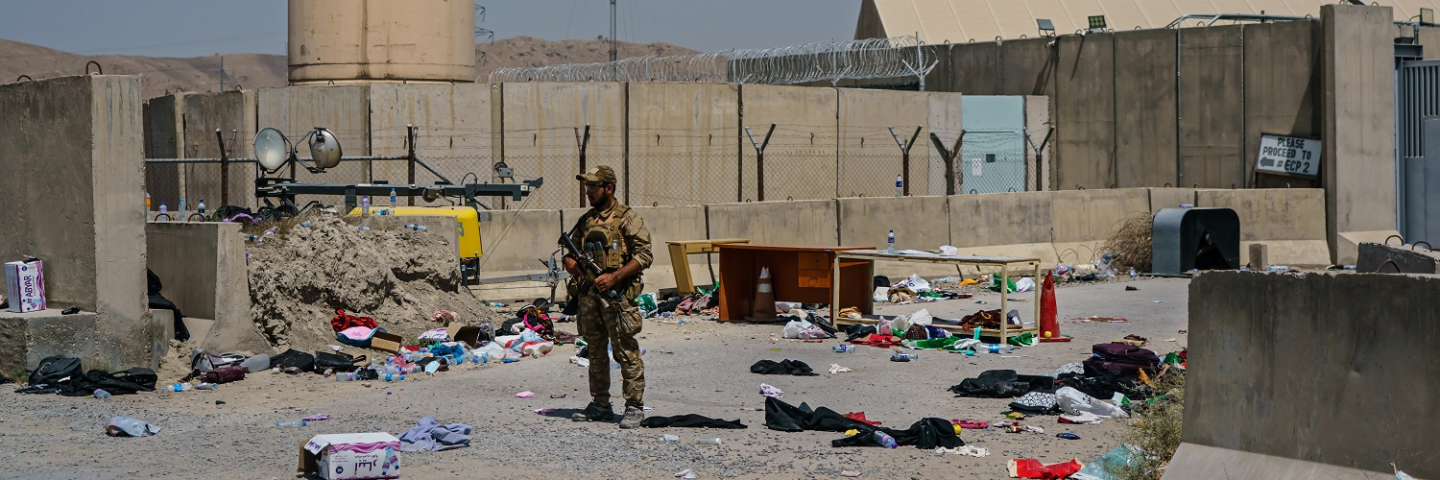 Taliban man at Kabul airport