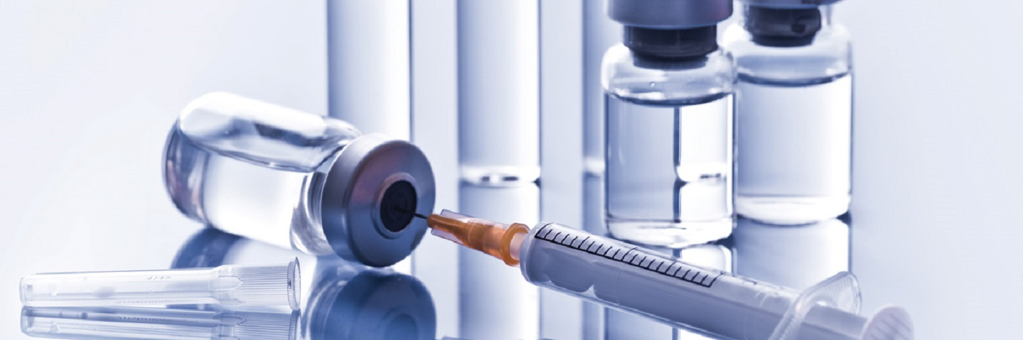 Vile of antivirus and a syringe