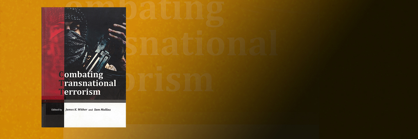 Cover of Combating Transnational Terrorism, showing a man with with face covered holding a gun.