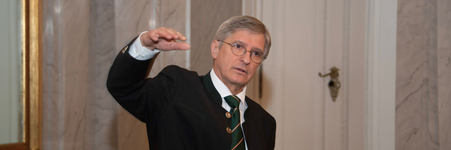 Colonel (GS) Gunther Rozenits at the Seminar for Regional Security in 2020.