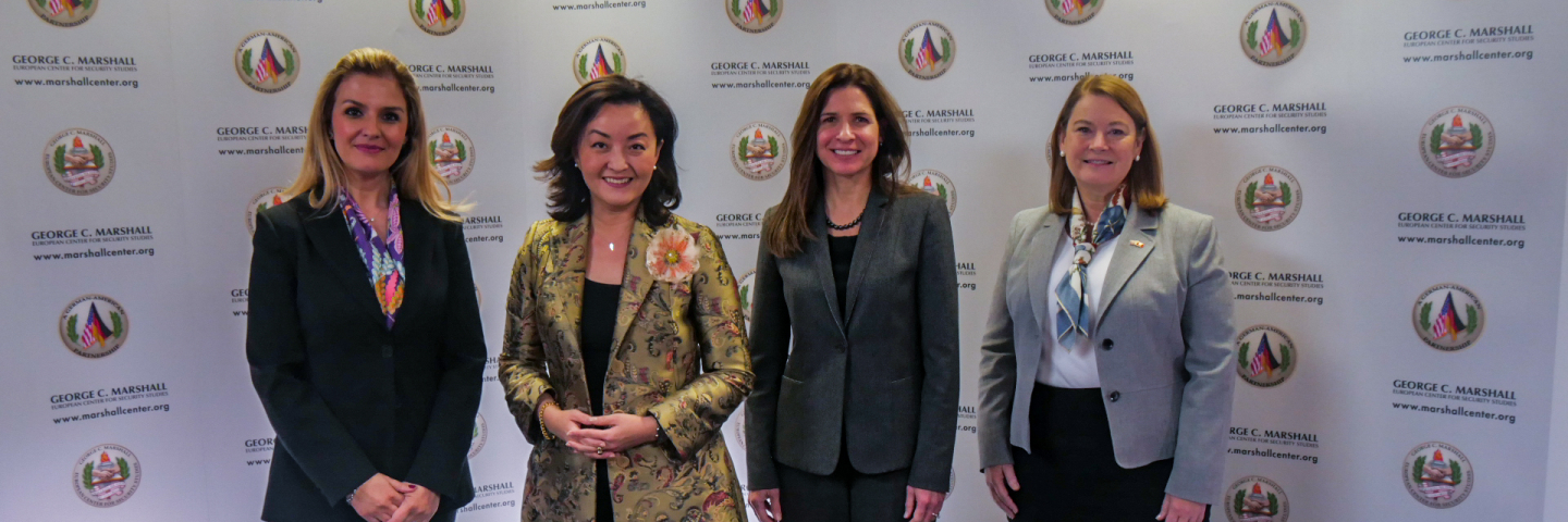 Val Zeneli with Ambassador Yuri Kim, Ambassador Judy Reinke, and Ambassador Kate Byrnes 