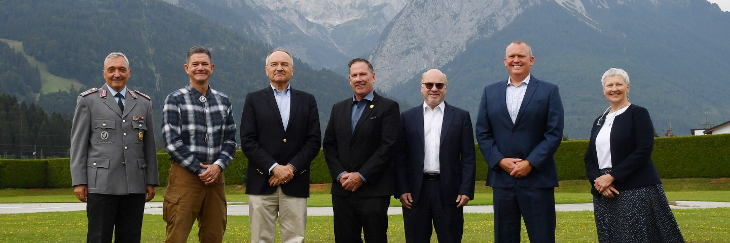 Four deans from the Department of Defense Regional Centers came together for photo