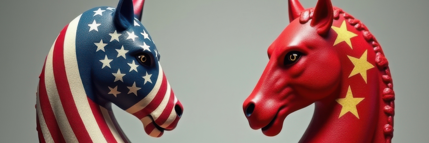 US and China Chess pieces