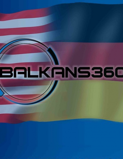 Graphic of American and German flags for Balkans 360 Initiative