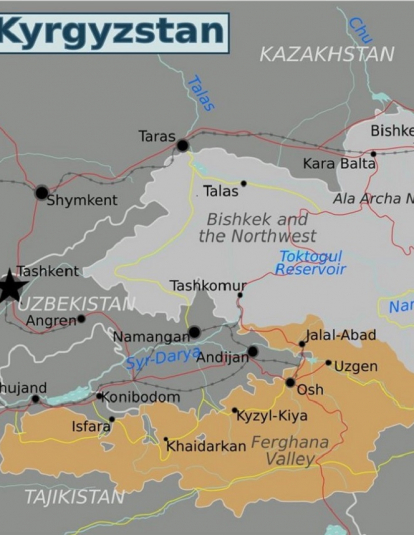 Ferghana Valley map