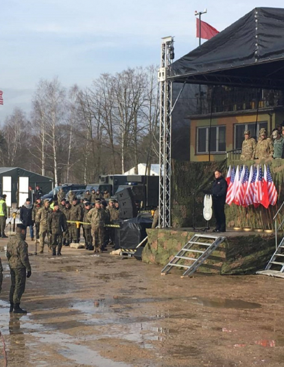 Iron Soldiers stand ready in light of Russia's invasion into Ukraine, January 30, 2017.