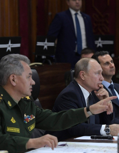 Vladimir Putin visited the command post of the Russian Armed Forces in Syria. The Russian President and Syrian President Bashar al-Assad heard military reports on the situation in various regions of the country.