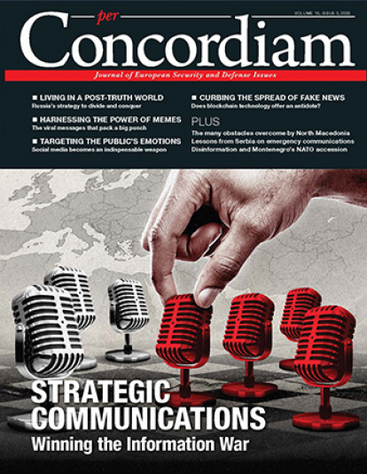A photograph of the cover of per Concordiam Strategic Communcations Winning the Information War