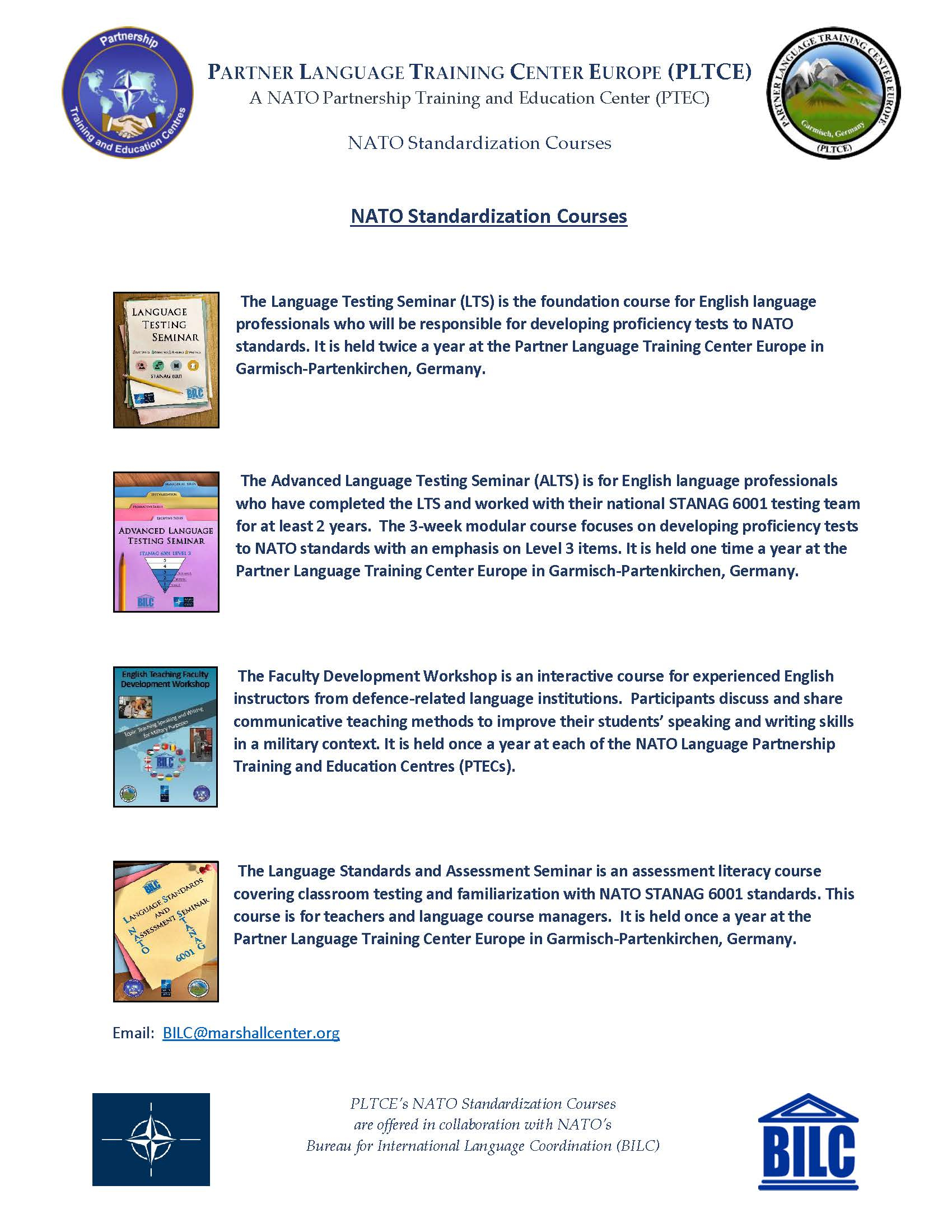 PLTCE NATO Courses