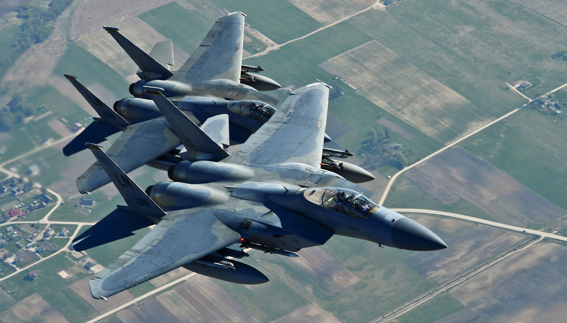 Photo of USAF F-15Cs during Baltic rotations