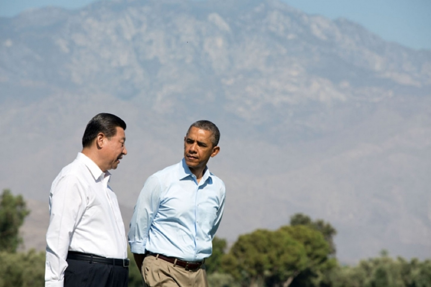 President Obama Walks With President Xi Jinping