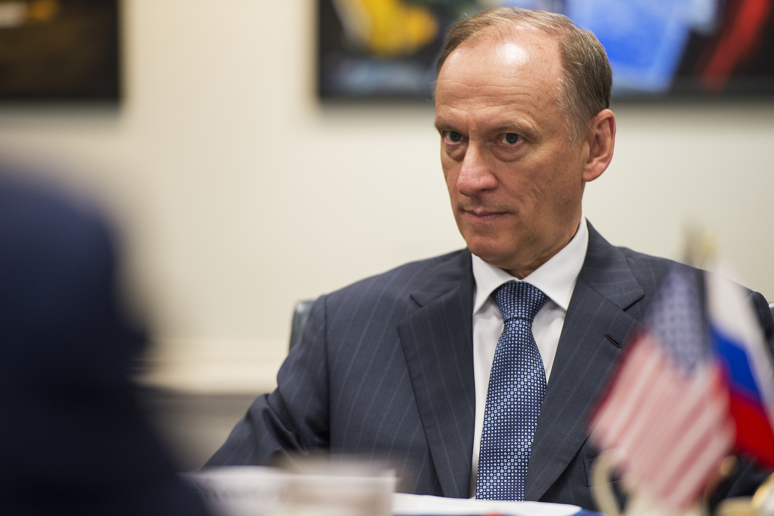 A photograph of Russia's Security Council Secretary Nikolai Patrushev at the Pentagon, May 21, 2013.