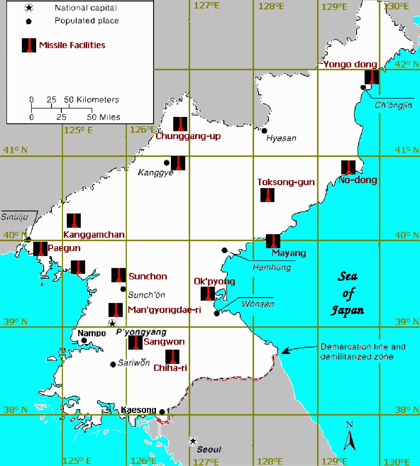 Figure 2: North Korean Missile Facilities