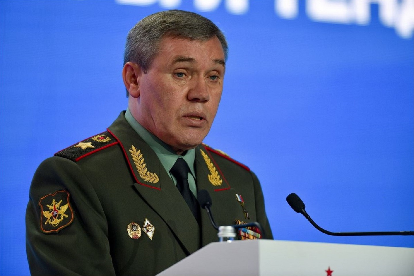 Valery Gerasimov, Chief of the General Staff of the Armed Forces of the Russian Federation / First Deputy Minister of Defence of the Russian Federation, General of the Army at the plenary sessions of the VIII Moscow Conference on International Security MCIS-2019.