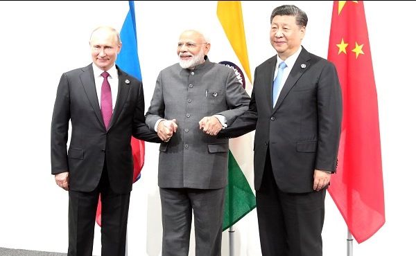 Meeting between leaders of Russia, India and China.