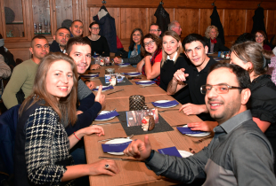 group photo of bavarian breakfast