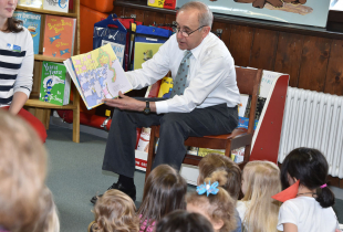 Marshall Center Director Keith Dayton Encourages Military Families at "Read Across America" Event 
