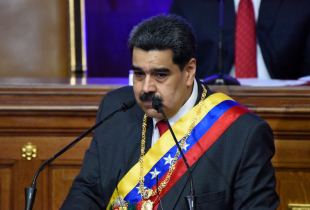 President of Venezuela Nicolas Maduro delivers his annual address to the nation at the National Constituent Assembly on January 14, 2020 in Caracas, Venezuela.