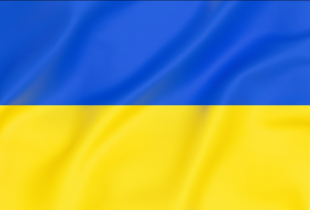 Lone photo of the Ukraine flag.