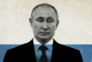 Photo of Putin on the cover of Per Concordiam, Issue 10 Volume 1.