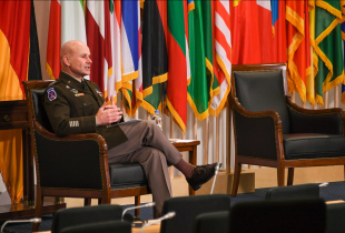 The Commanding General of the United States Army Europe and Africa U.S. Army Gen. Christopher Cavoli delivered introductory remarks to a virtual meeting of the Loisach Group that focused on “Strengthening Transatlantic Relations under a new United States Administration,” Feb. 19, 2021.