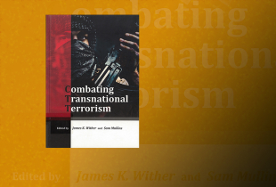 Cover of Combating Transnational Terrorism, showing a man with with face covered holding a gun.